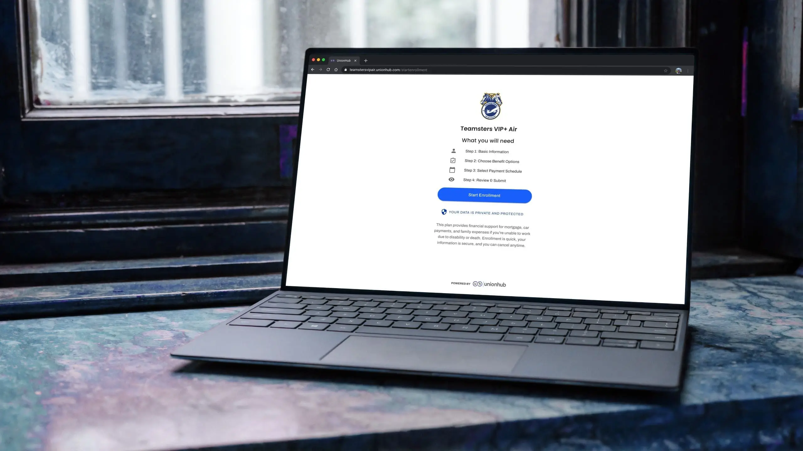 Teamsters VIP Air Laptop Enroll
